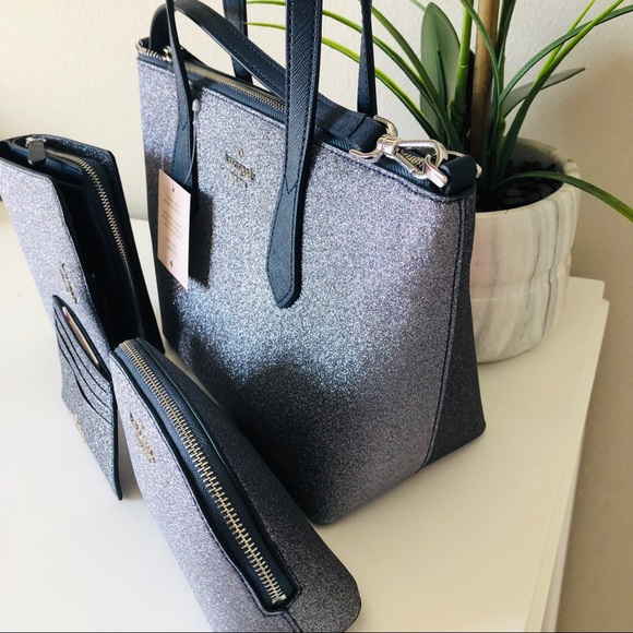 Kate Spade Joeley Small Satchel dusk navy 4pc set - Picture 2 of 8